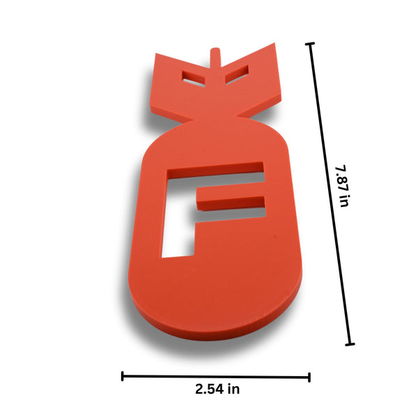 F Bomb Wall Sign - Explosive Humor Home Decor, Easy to Install, Quirky and Durable, Perfect Funny Gift Idea
