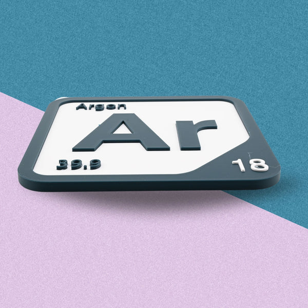 ARGON Periodic Table Tile – Educational Wall Art for Science Lovers, 5.6 x 5.6 Inches