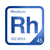 Rhodium periodic table Elemental Tile in Blue