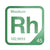 Rhodium periodic table Elemental Tile in Green