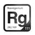 Roentgenium periodic table Elemental Tile in Black