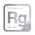 Roentgenium periodic table Elemental Tile in Gray