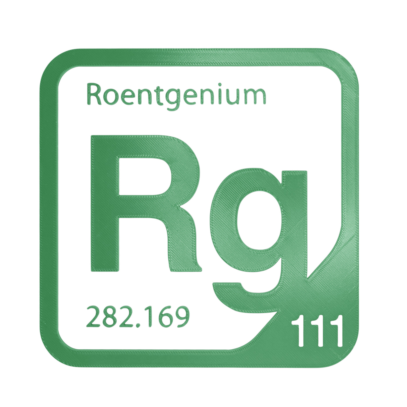 Roentgenium periodic table Elemental Tile in Green