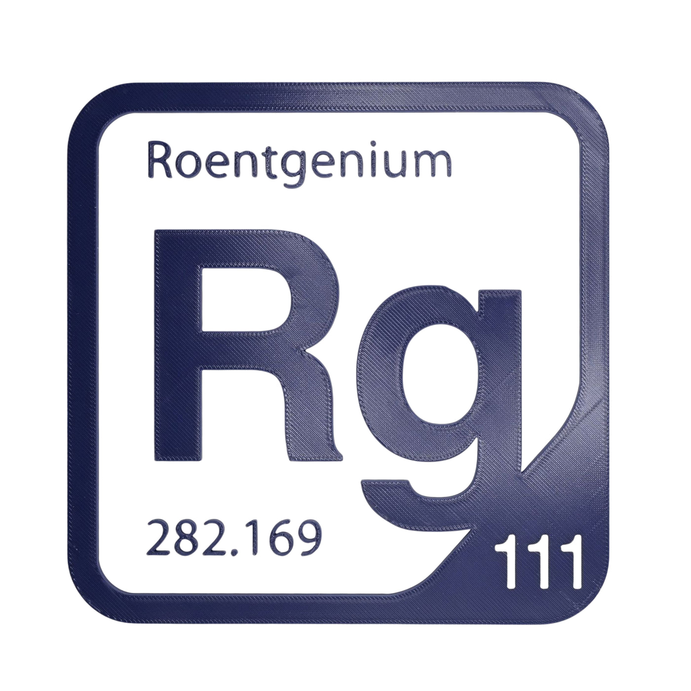 Roentgenium periodic table Elemental Tile in Navy Blue