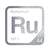 Ruthenium periodic table Elemental Tile in Gray