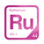 Ruthenium periodic table Elemental Tile in Magenta