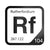 Rutherfordium periodic table Elemental Tile in Black