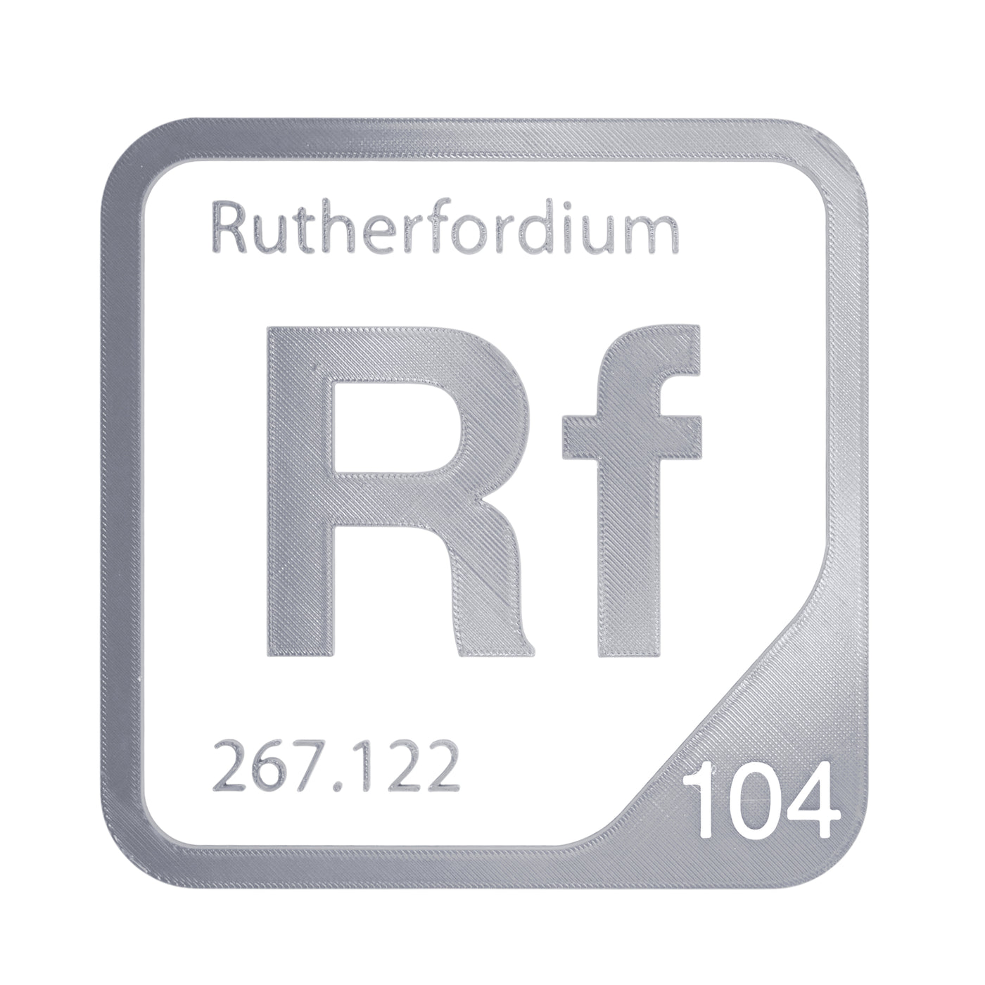 Rutherfordium periodic table Elemental Tile in Gray