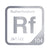 Rutherfordium periodic table Elemental Tile in Gray