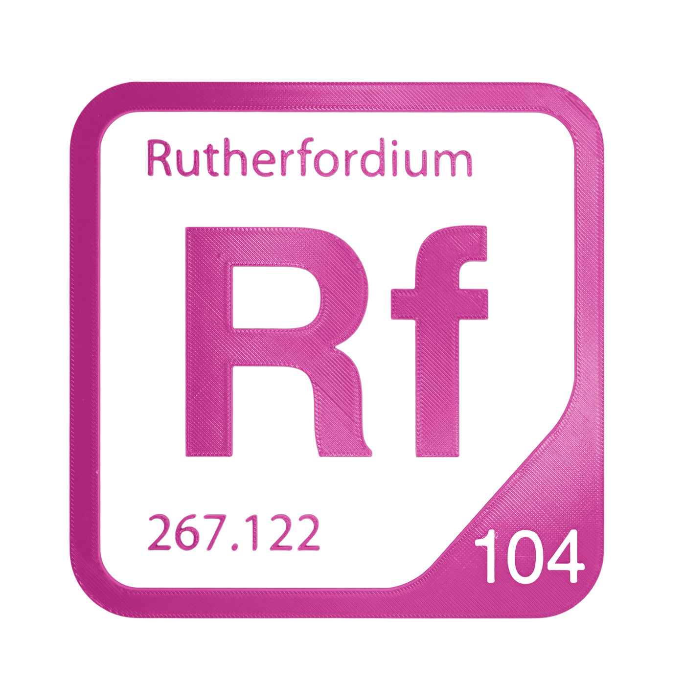 Rutherfordium periodic table Elemental Tile in Magenta