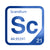 Scandium periodic table Elemental Tile in Blue