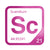Scandium periodic table Elemental Tile in Magenta