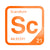 Scandium periodic table Elemental Tile in Orange