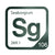 Seaborgium periodic table Elemental Tile in Forest Green
