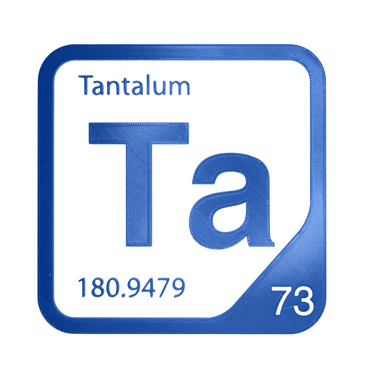 Tantalum periodic table Elemental Tile in Blue