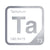 Tantalum periodic table Elemental Tile in Gray