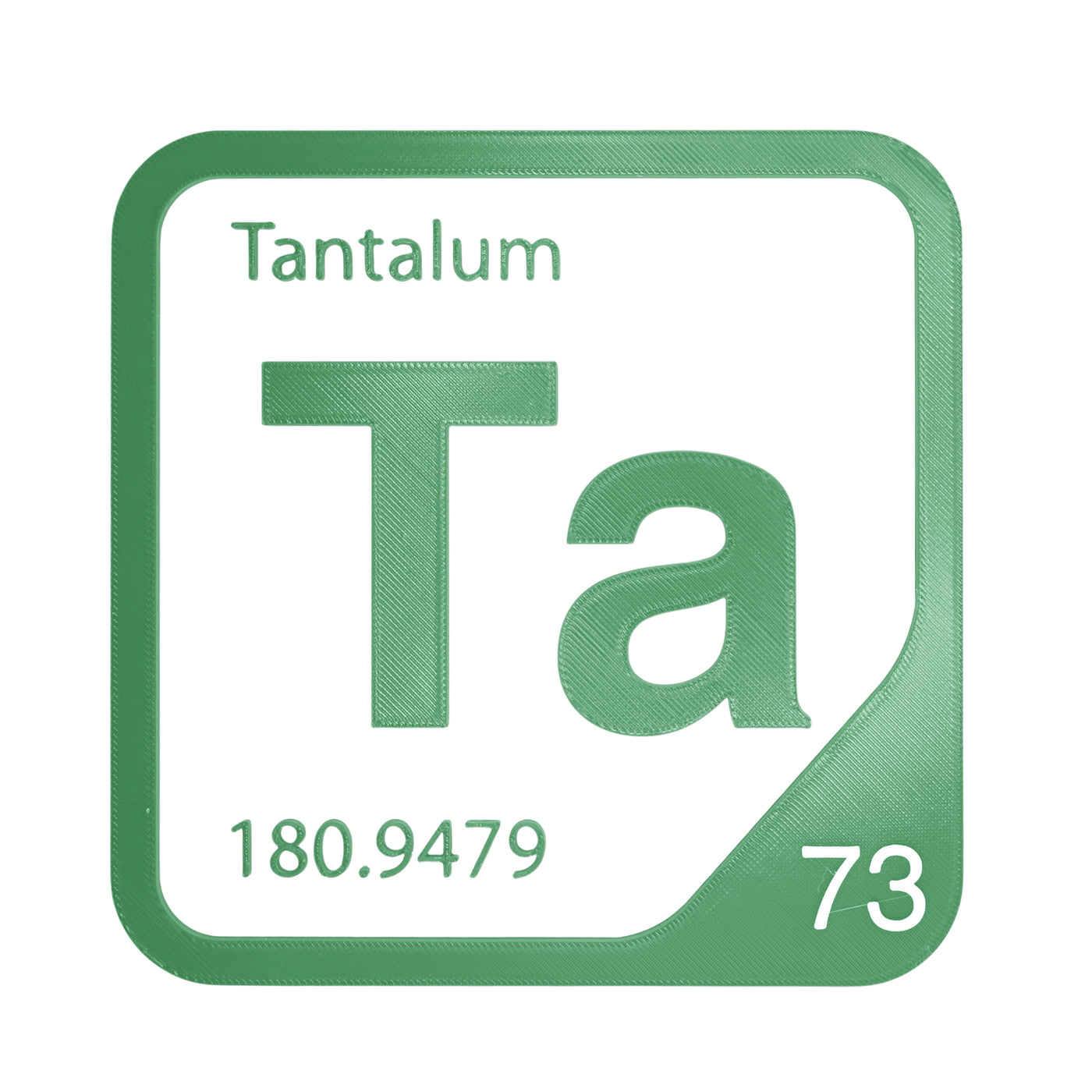 Tantalum periodic table Elemental Tile in Green