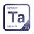 Tantalum periodic table Elemental Tile in Navy Blue