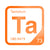 Tantalum periodic table Elemental Tile in Orange