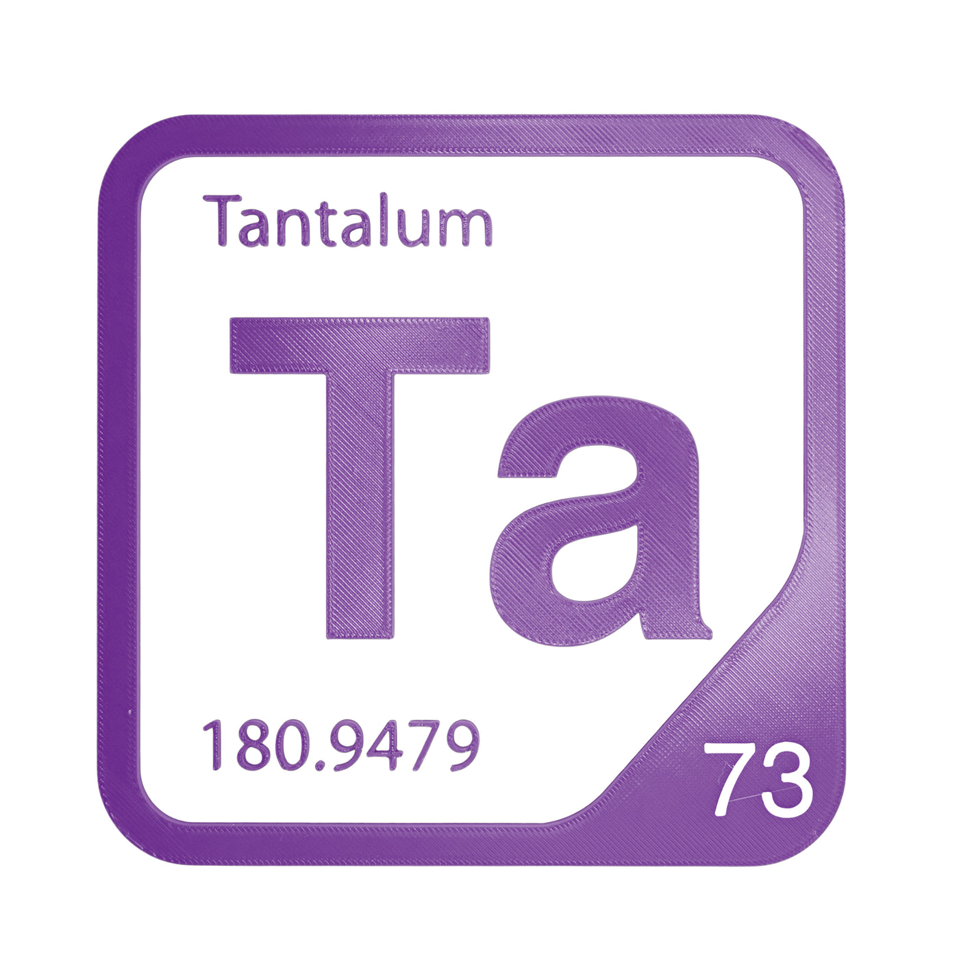 Tantalum periodic table Elemental Tile in Purple