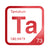 Tantalum periodic table Elemental Tile in Red