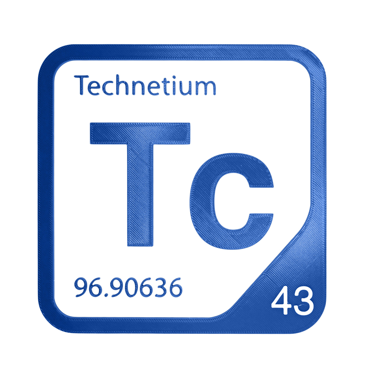 Technetium periodic table Elemental Tile in Blue
