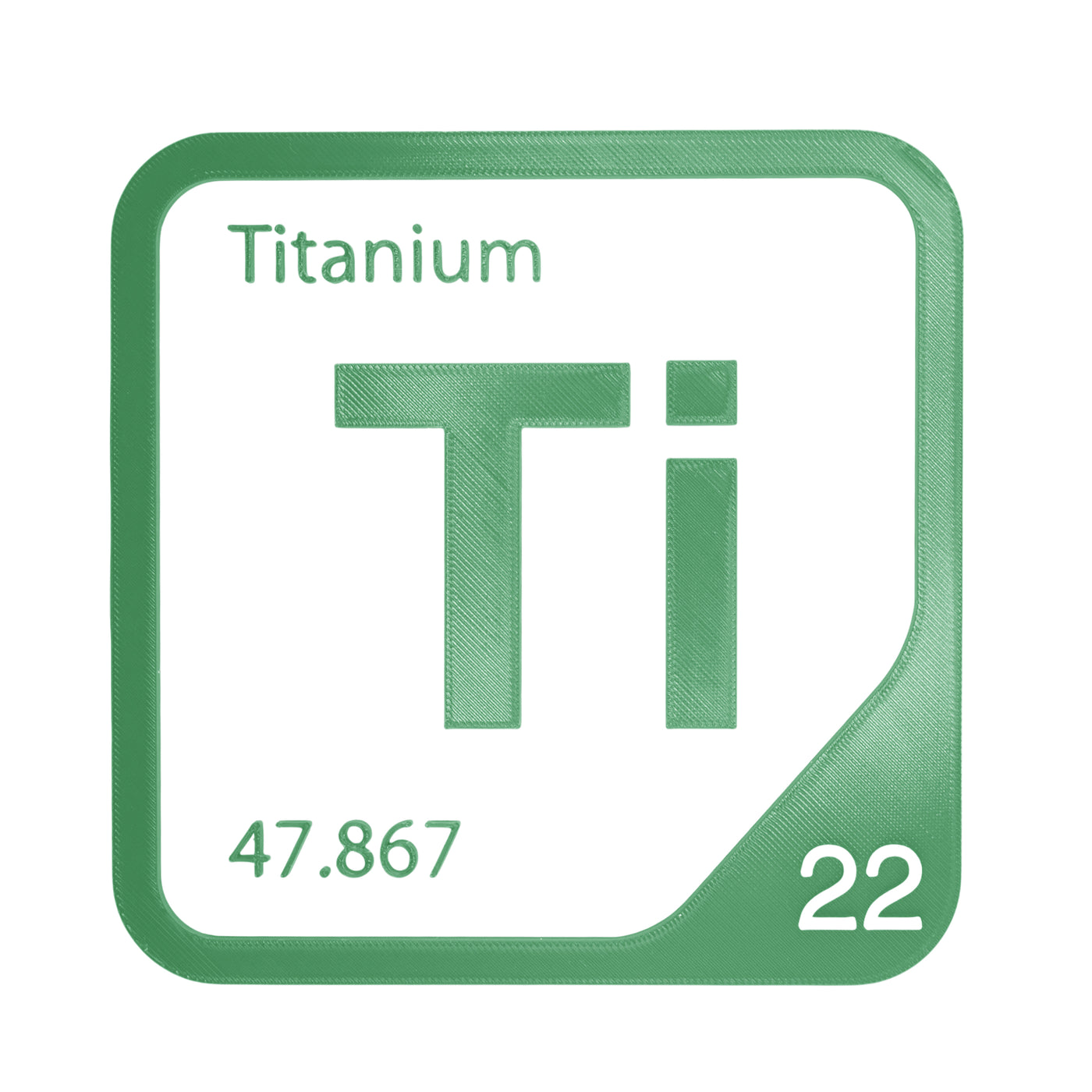 Titanium periodic table Elemental Tile in Green