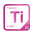 Titanium periodic table Elemental Tile in Magenta
