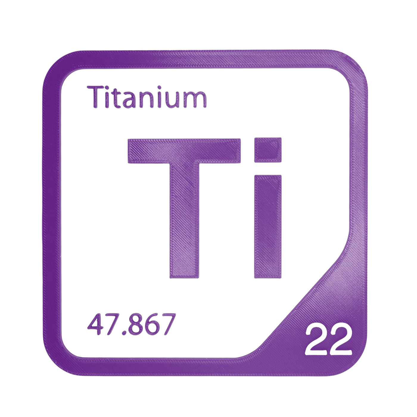 Titanium periodic table Elemental Tile in Purple