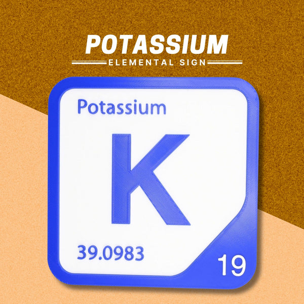 POTASSIUM Periodic Table Tile – Educational Wall Art for Science Lovers, 5.6 x 5.6 Inches