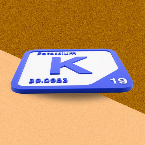 POTASSIUM Periodic Table Tile – Educational Wall Art for Science Lovers, 5.6 x 5.6 Inches