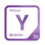 Yttrium periodic table Elemental Tile in Purple