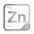 Zinc periodic table Elemental Tile in Gray