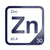 Zinc periodic table Elemental Tile in Navy Blue