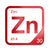 Zinc periodic table Elemental Tile in Red