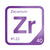 Zirconium periodic table Elemental Tile in Purple
