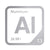 Aluminum periodic table Elemental Tile in Gray