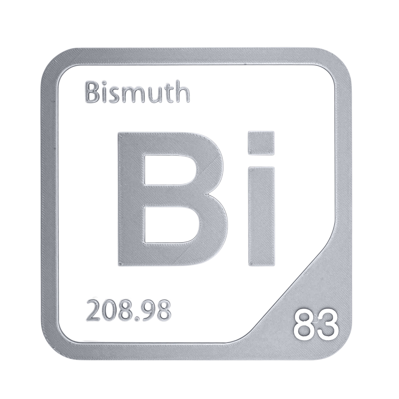 Bismuth periodic table Elemental Tile in Gray