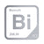 Bismuth periodic table Elemental Tile in Gray