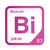 Bismuth periodic table Elemental Tile in Magenta