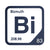Bismuth periodic table Elemental Tile in Navy Blue
