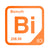 Bismuth periodic table Elemental Tile in Orange
