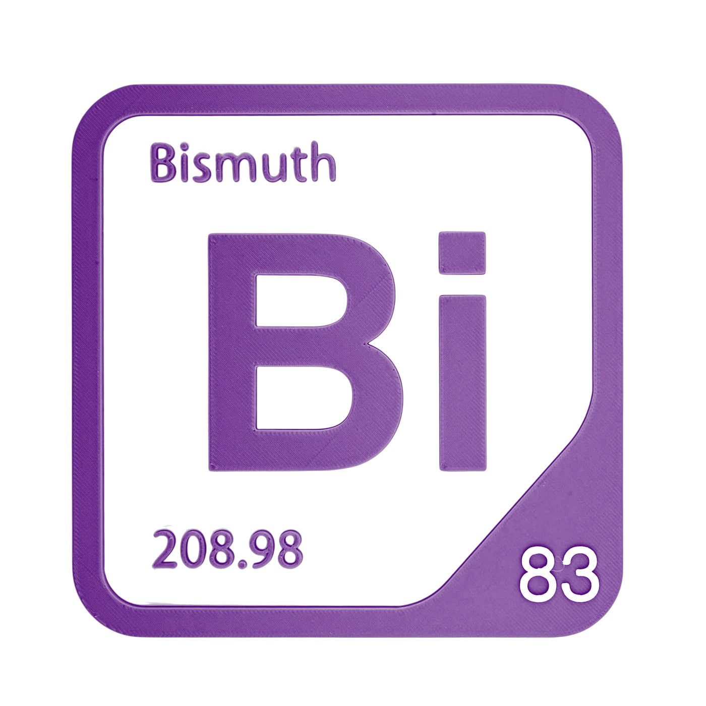 Bismuth periodic table Elemental Tile in Purple