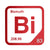 Bismuth periodic table Elemental Tile in Red