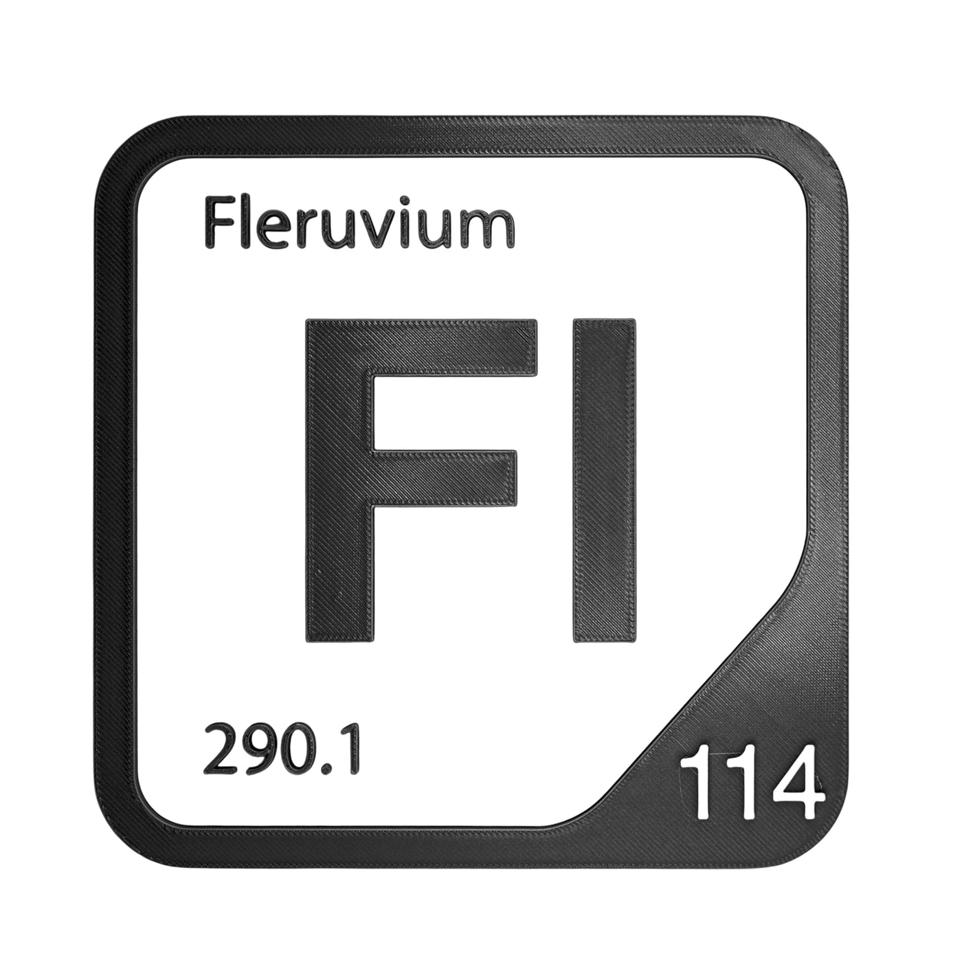Flerovium periodic table Elemental Tile in Black