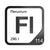 Flerovium periodic table Elemental Tile in Black