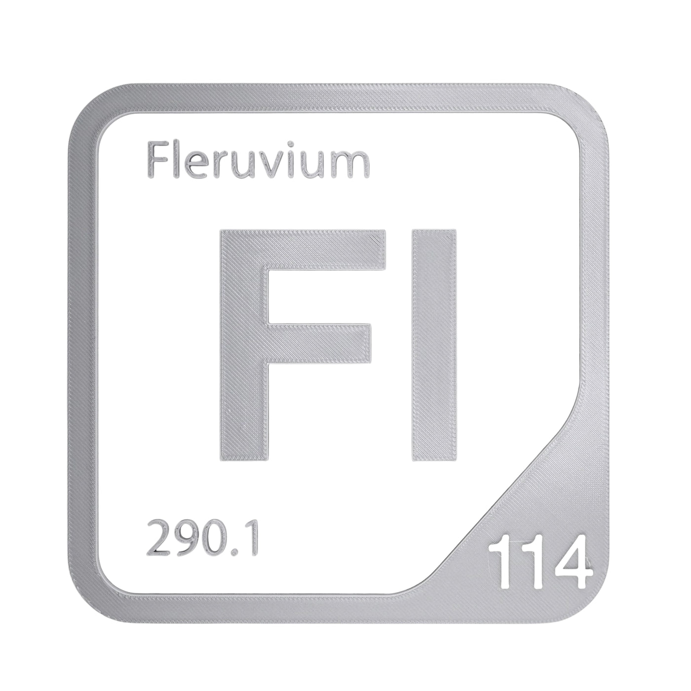 Flerovium periodic table Elemental Tile in Gray