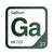 Gallium periodic table Elemental Tile in Forest Green