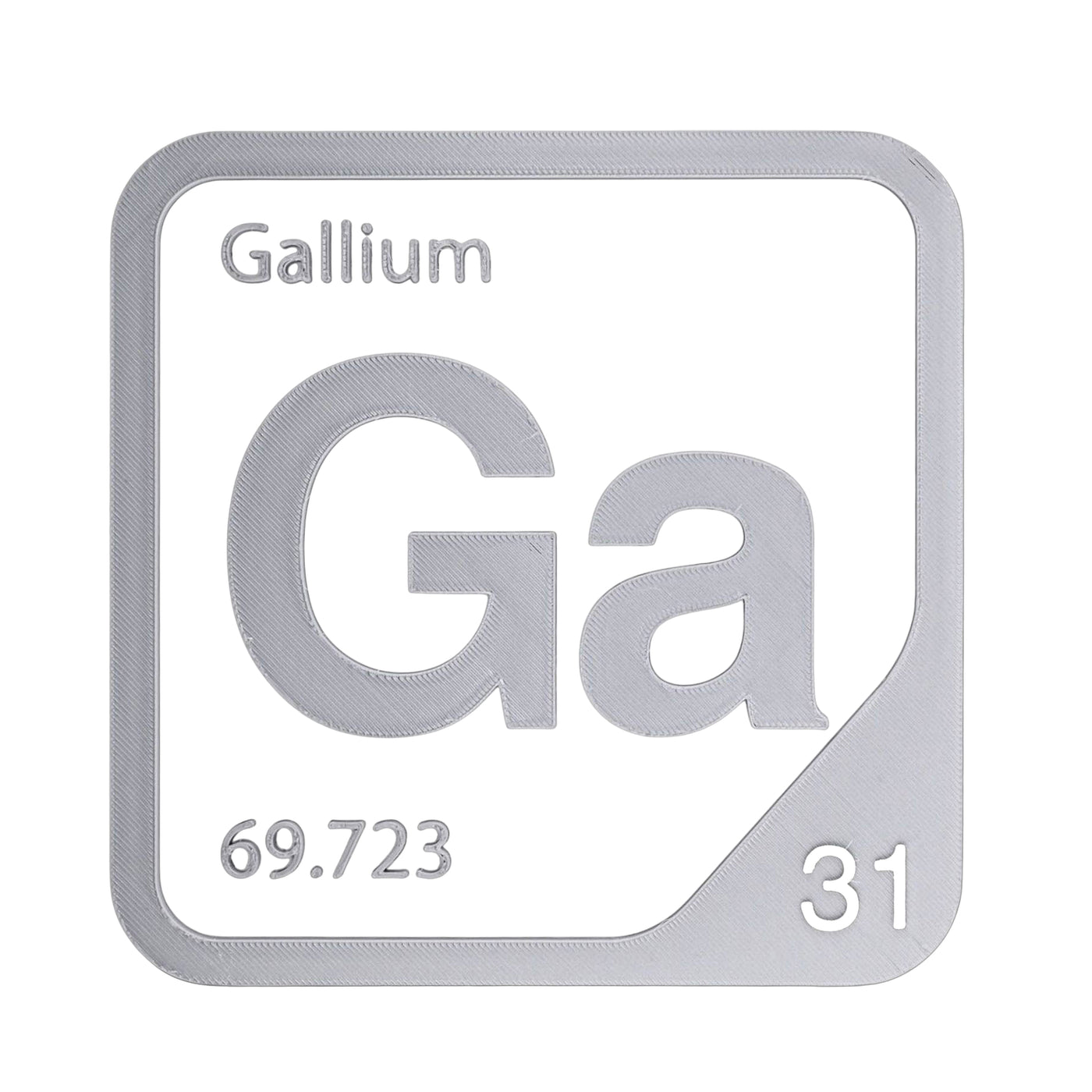 Gallium periodic table Elemental Tile in Gray