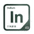Indium periodic table Elemental Tile in Forest Green
